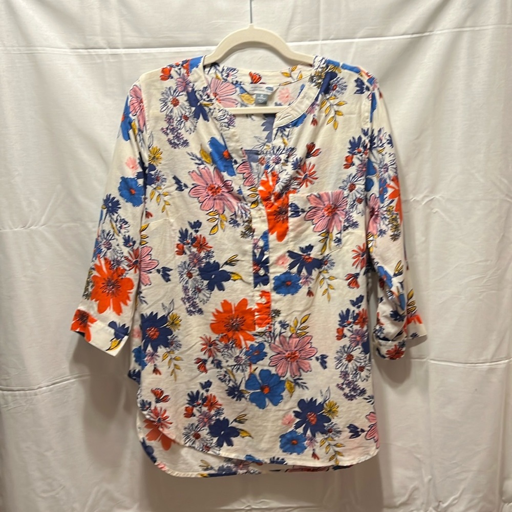 Old Navy Floral Print Tunic Top Size 1X